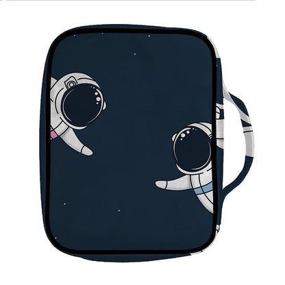 Astronaut Couple In Space Print Front Pocket Bible Bag