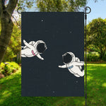 Astronaut Couple In Space Print Garden Flag