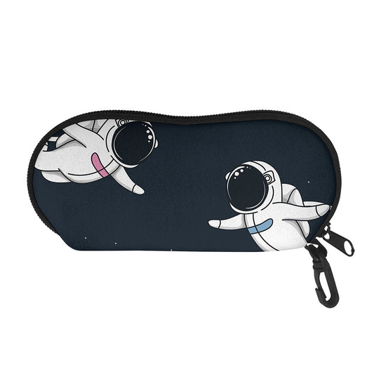 Astronaut Couple In Space Print Glasses Case