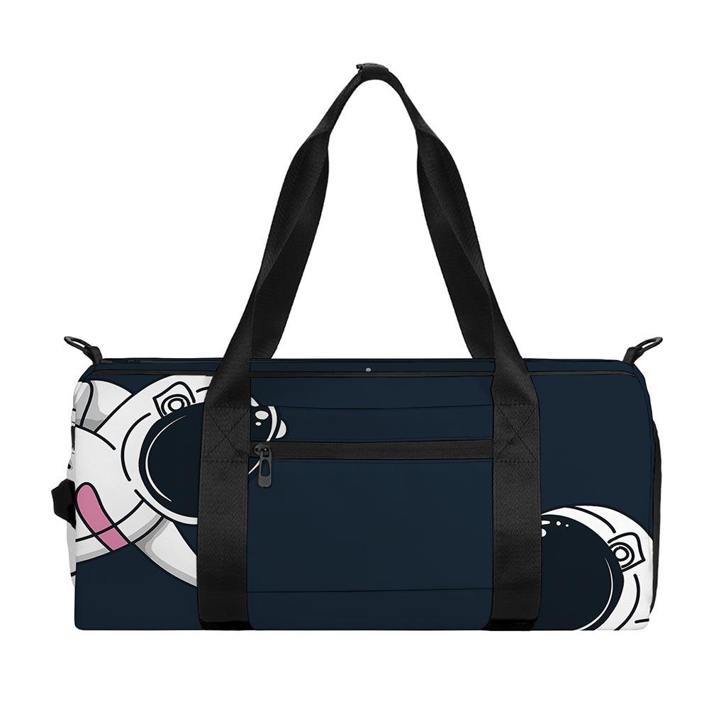 Astronaut Couple In Space Print Gym Bag