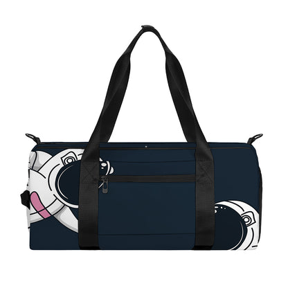 Astronaut Couple In Space Print Gym Bag