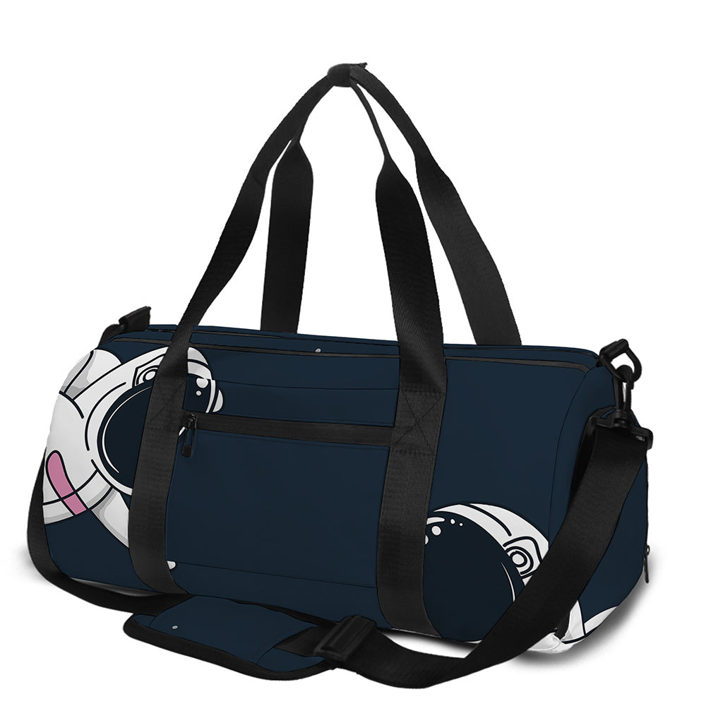 Astronaut Couple In Space Print Gym Bag