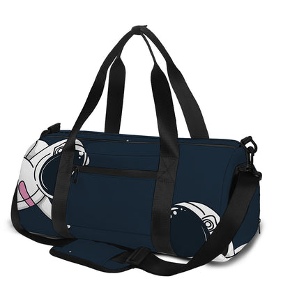 Astronaut Couple In Space Print Gym Bag