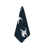 Astronaut Couple In Space Print Hand Towel