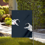 Astronaut Couple In Space Print House Flag