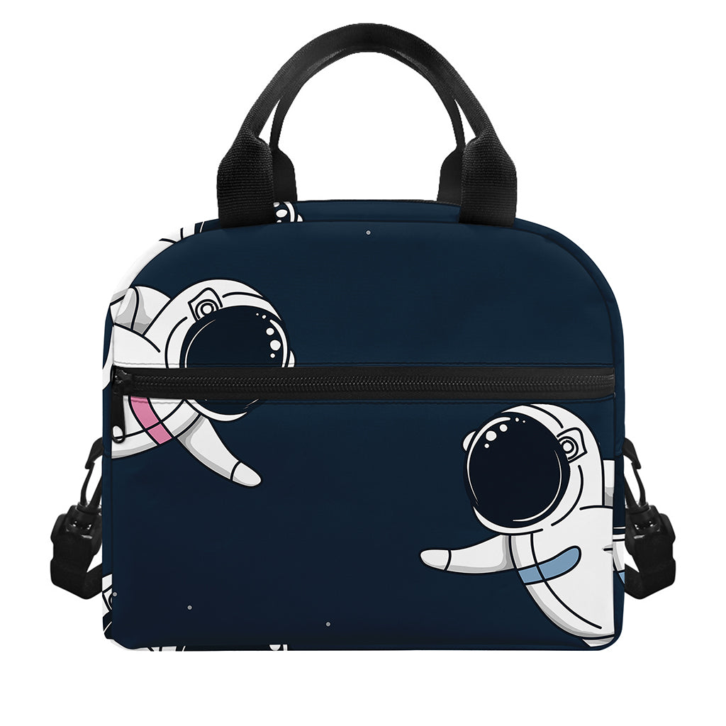 Astronaut Couple In Space Print Insulated Lunch Bag