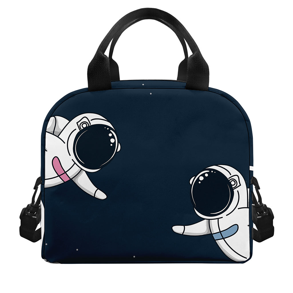 Astronaut Couple In Space Print Insulated Lunch Bag