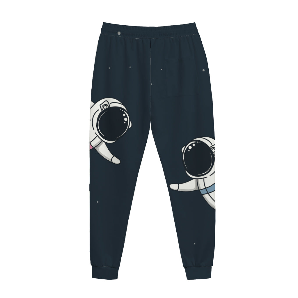 Astronaut Couple In Space Print Jogger Pants