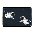 Astronaut Couple In Space Print Kitchen Mat