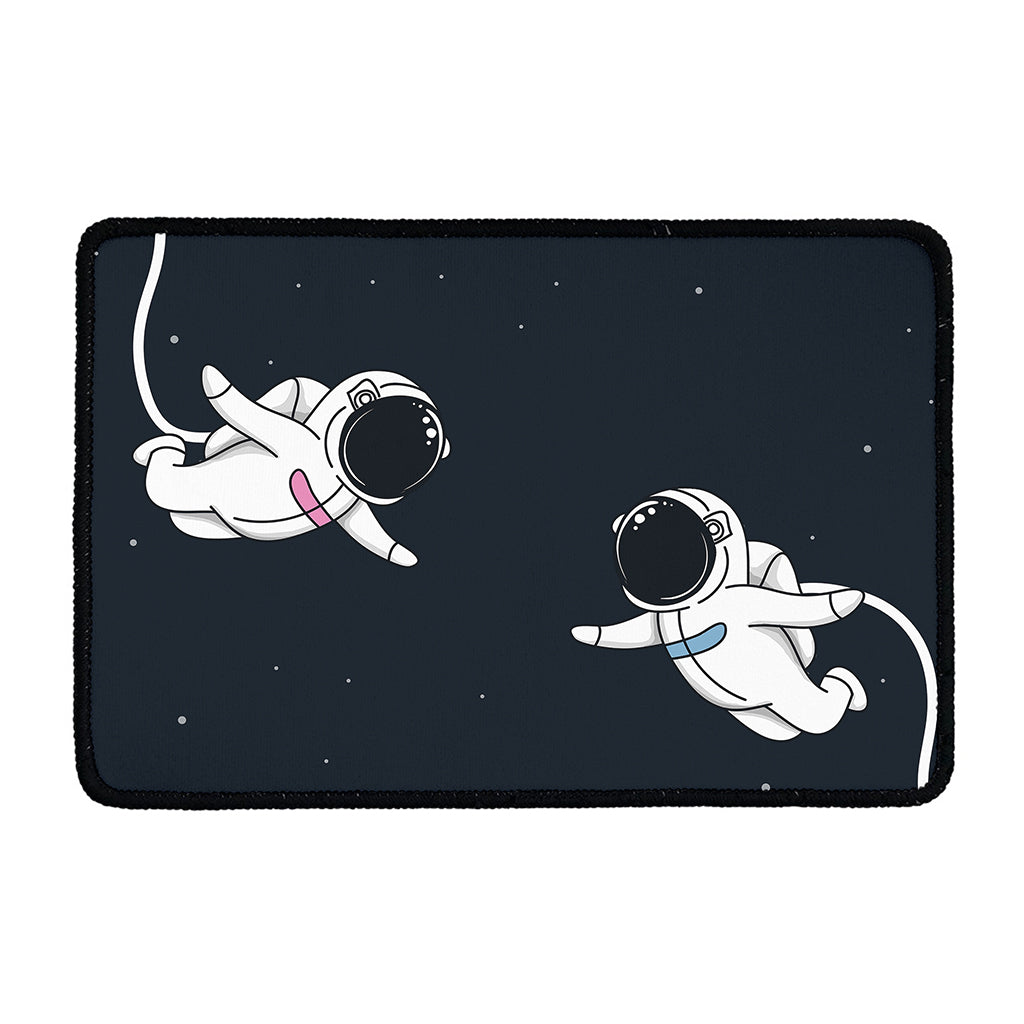 Astronaut Couple In Space Print Kitchen Mat