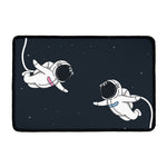 Astronaut Couple In Space Print Kitchen Mat