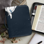 Astronaut Couple In Space Print Leather Bible Cover