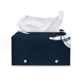 Astronaut Couple In Space Print Leather Tissue Box Cover