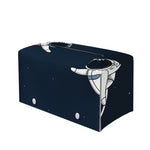 Astronaut Couple In Space Print Leather Tissue Box Cover