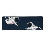 Astronaut Couple In Space Print Long Kitchen Mat