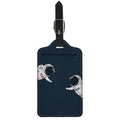 Astronaut Couple In Space Print Luggage Tag