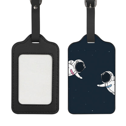 Astronaut Couple In Space Print Luggage Tag
