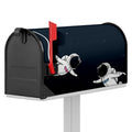Astronaut Couple In Space Print Mailbox Cover