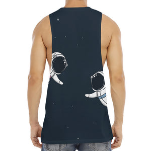 Astronaut Couple In Space Print Men's Muscle Tank Top