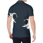 Astronaut Couple In Space Print Men's Shirt