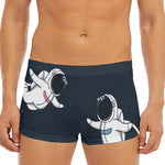 Astronaut Couple In Space Print Men's Short Boxer Briefs