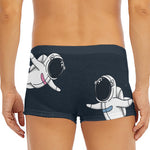Astronaut Couple In Space Print Men's Short Boxer Briefs