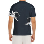 Astronaut Couple In Space Print Men's Short Sleeve Rash Guard
