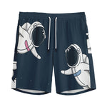 Astronaut Couple In Space Print Men's Sports Shorts