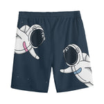 Astronaut Couple In Space Print Men's Sports Shorts