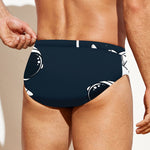 Astronaut Couple In Space Print Men's Swim Briefs