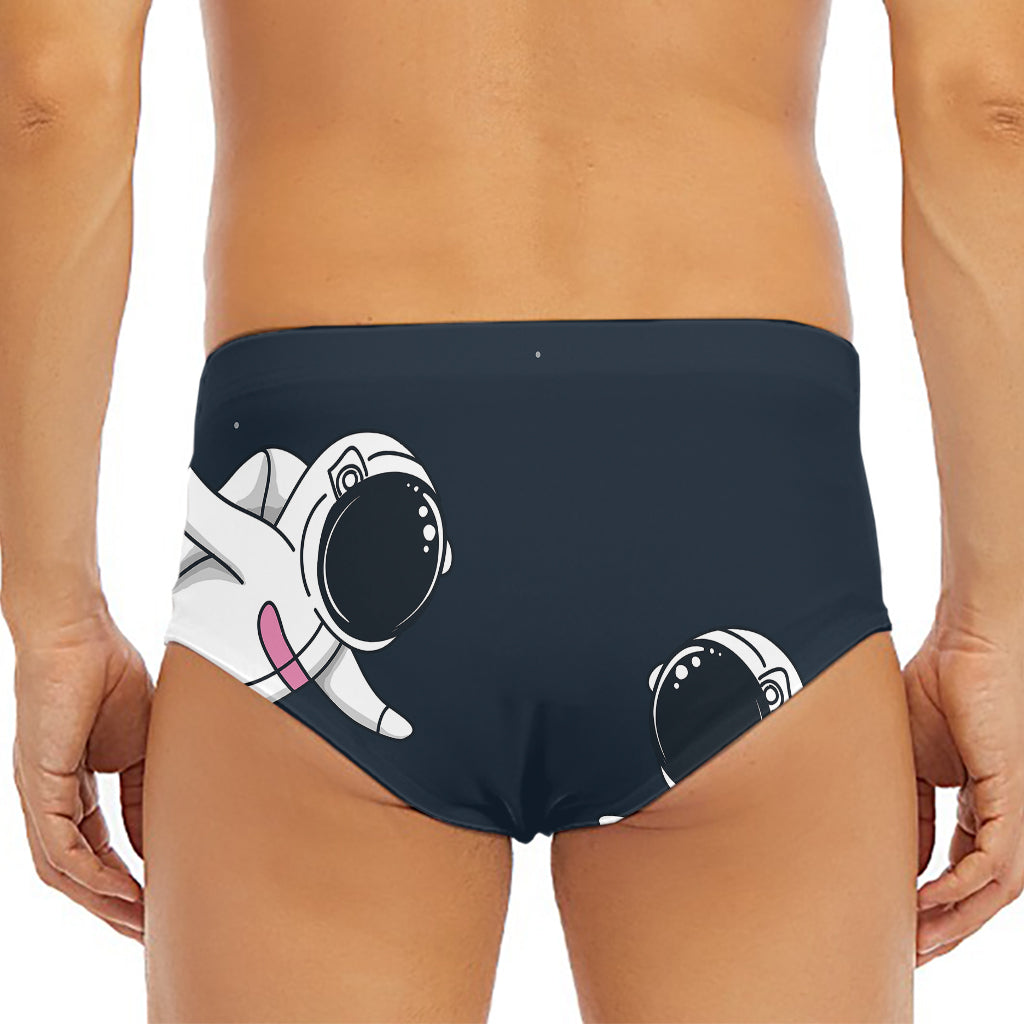 Astronaut Couple In Space Print Men's Triangle Swim Briefs
