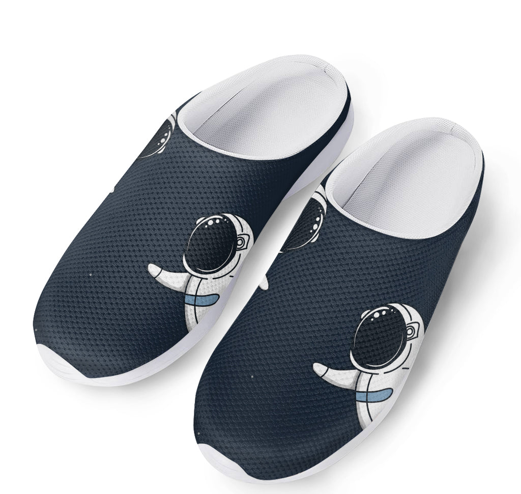 Astronaut Couple In Space Print Mesh Casual Shoes