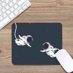 Astronaut Couple In Space Print Mouse Pad