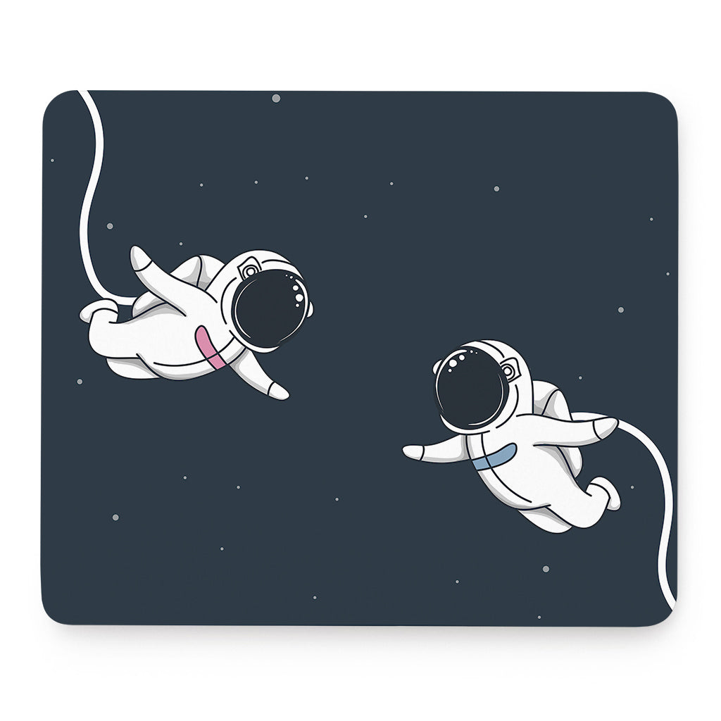 Astronaut Couple In Space Print Mouse Pad