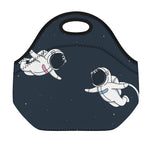 Astronaut Couple In Space Print Neoprene Lunch Bag