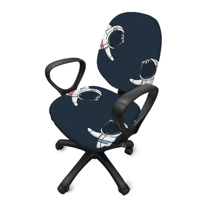 Astronaut Couple In Space Print Office Chair Cover
