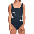 Astronaut Couple In Space Print One Piece Swimsuit