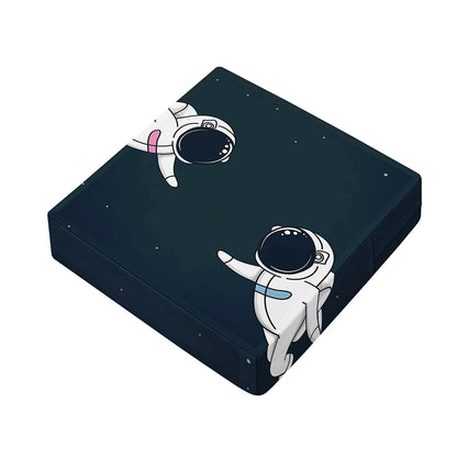 Astronaut Couple In Space Print Outdoor Seat Cushion Cover
