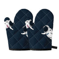 Astronaut Couple In Space Print Oven Mitts