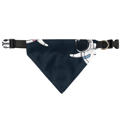 Astronaut Couple In Space Print Over The Collar Dog Bandana