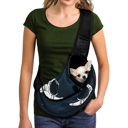 Astronaut Couple In Space Print Pet Sling Carrier