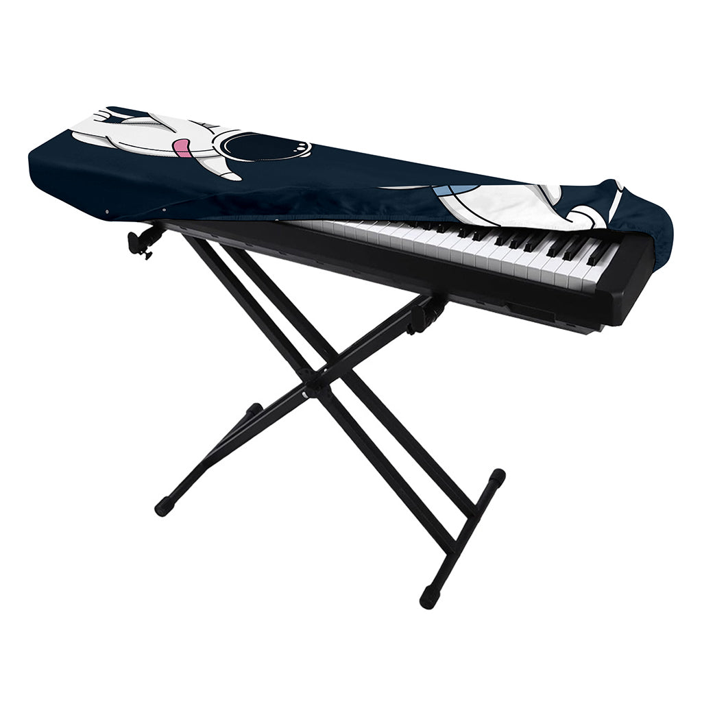 Astronaut Couple In Space Print Piano Keyboard Cover