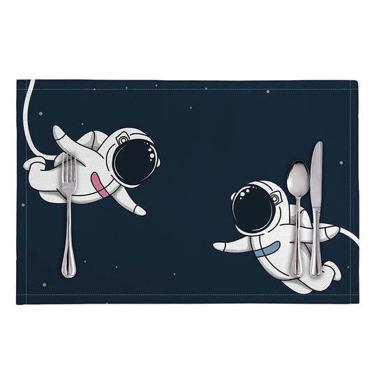 Astronaut Couple In Space Print Placemat
