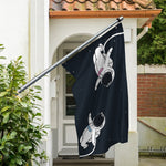 Astronaut Couple In Space Print Polyester Flag