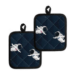 Astronaut Couple In Space Print Pot Holders