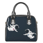 Astronaut Couple In Space Print Shoulder Handbag