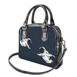 Astronaut Couple In Space Print Shoulder Handbag