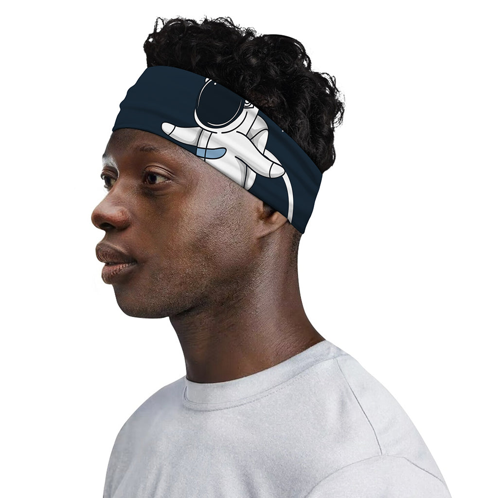 Astronaut Couple In Space Print Sports Headband