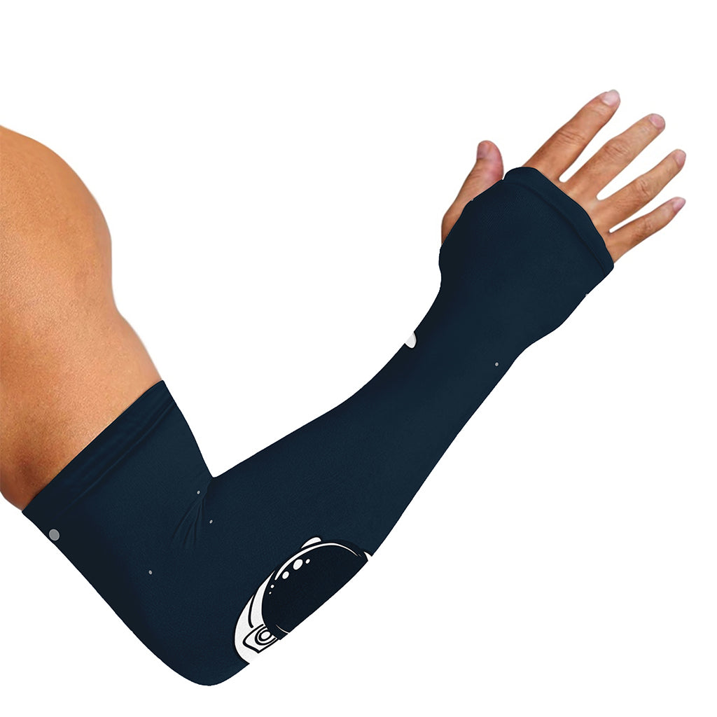 Astronaut Couple In Space Print Sun Protection Arm Sleeves