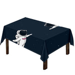 Astronaut Couple In Space Print Tablecloth